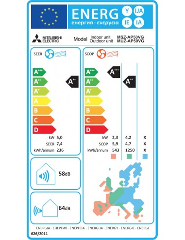 Mitsubishi Electric MSZ/MUZ-AP 60 VGK...