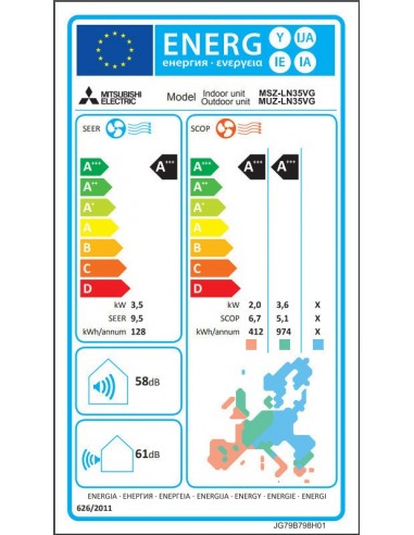 Mitsubishi Electric MSZ/MUZ-LN 35 VG...