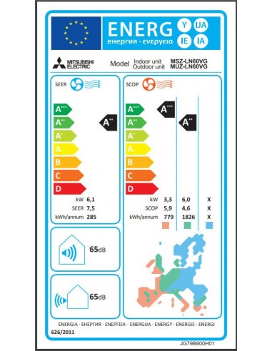 Mitsubishi Electric MSZ/MUZ-LN 60 VG...