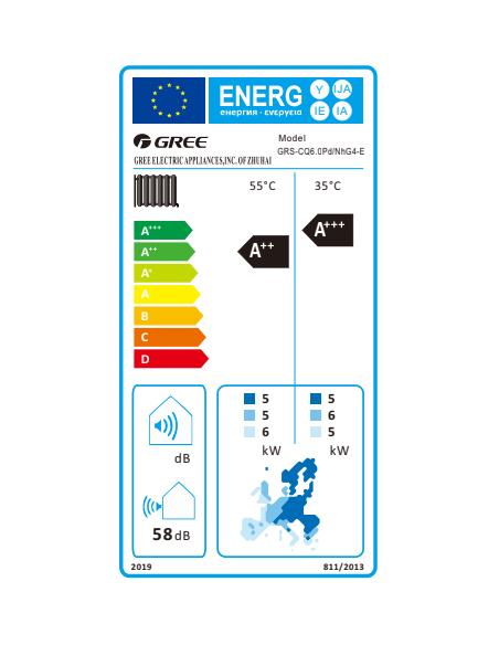 Gree Versati IV GRS-CQ6.0PD/NHG4-E Αντλία Θερμότητας Monoblock Μονοφασική 6kW