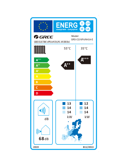 Gree Versati IV GRS-CQ16PD/NHG4-E Αντλία Θερμότητας Monoblock Μονοφασική 16kW
