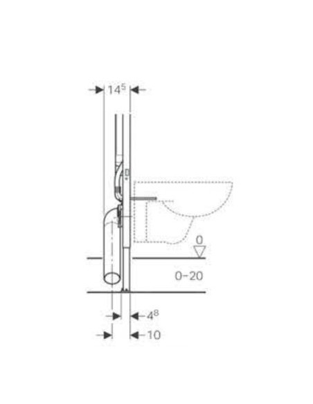Geberit Sigma Line Duofix System 111 .796.00.1 Καζανάκι Εντοιχισμού