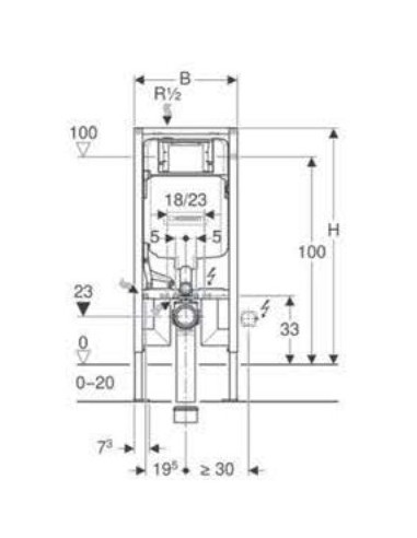 Geberit Sigma Line Duofix System 111 .796.00.1...