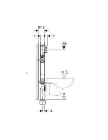 Geberit Sigma Line Kombifix System 110.794.00.1 Καζανάκι Εντοιχισμού