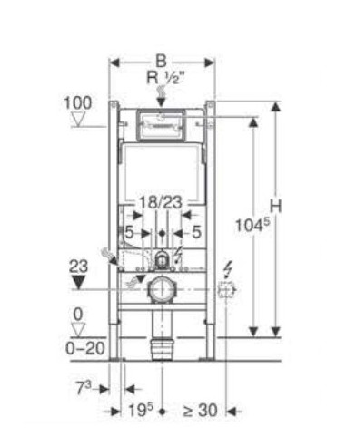 Geberit Delta Line Duofix System 458.127.00.1...