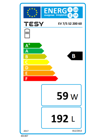 Tesy 200 Boiler Λεβητοστασίου Τριπλής Ενέργειας με 2 Εναλλάκτες 200Lt