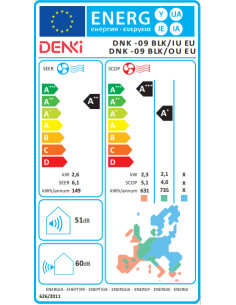 Denki Nero NERO09 Κλιματιστικό 9.000 Btu 2