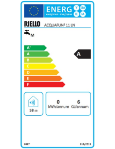 Riello AQUAFUN LN 11 Ταχυθερμαντήρας Aερίου 22KW 2