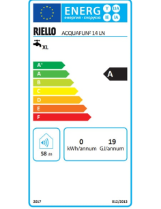 Riello AQUAFUN LN 14 Ταχυθερμαντήρας Aερίου 28KW 2