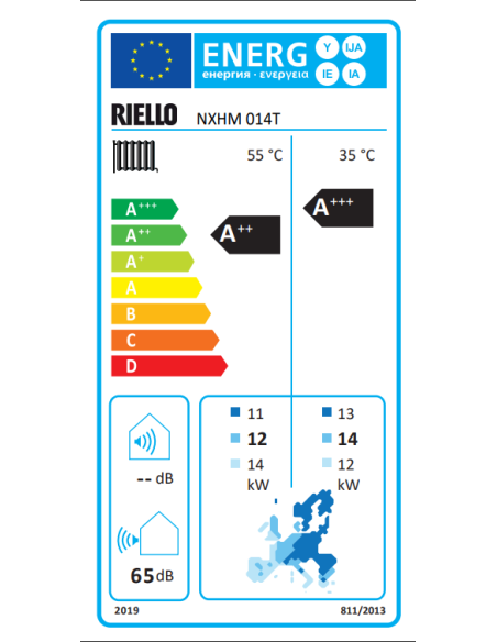 Riello NXHM014T Αντλία Θερμότητας Monoblock Τριφασική 14kW